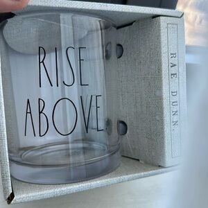 New.Mug. Dishwasher Safe. Clear glass.